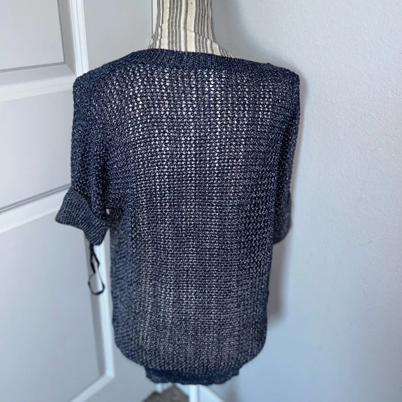 Chico’s Navy Open Knit Sweater — FINAL SALE PRICE - Picture 5 of 5